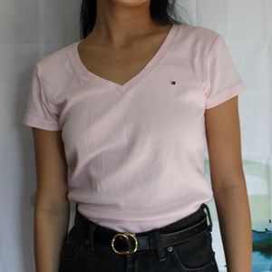 Pink V Neck Tee